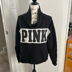 Crop stop style cowl neck pull over sweater